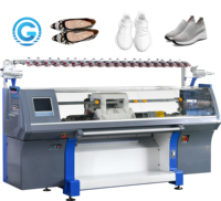 Machine à tricoter à plat pour la tige de chaussures entièrement automatique à grande vitesse, 14 aiguilles, 3 systèmes