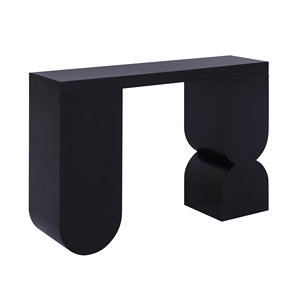 Consolle Moderna in Legno di Mango con Design Geometrico, Mobile per Ingresso, Pezzo d'Arredo per Soggiorno - Product Image 1
