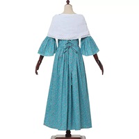 Costume de femme pionnière du 18ème siècle, robe de prairie coloniale pour femmes, 100% coton