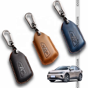 ชุดอุปกรณ์ตกแต่งภายในรถยนต์สำหรับ VW ID 4X กุญแจรถหนังสำหรับใส่กุญแจรถหนังสินค้าใหม่2024 - Product Image 1