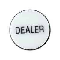 YH Haute Qualité Casino Acrylique Rond Noir Et Blanc Texas Poker Bouton de Revendeur