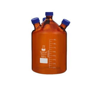 Phòng thí nghiệm sử dụng GL45 vít chủ đề màu xanh cap Boro 3.3 1000ml hổ phách Thuốc thử chai với ba cổ từ tiandi phòng thí nghiệm nhà máy - Product Image 3