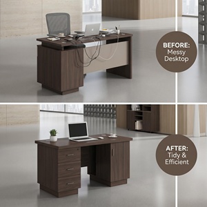 Scrivania da Ufficio Ergonomica Serie Twilight, Moderna e Minimalista, Ecologica e Resistente, Postazione di Lavoro Singola per Computer - Product Image 4