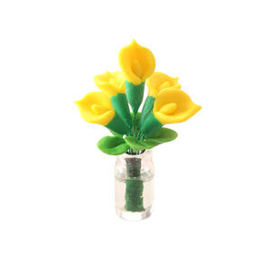 Miniatura de Comida de Juguete, Botella, Flor en Maceta, Lirio <span class=keywords><strong>Calla</strong></span>, Mini Modelo 1:12, Piezas para Casa de Muñecas Ob1 - Product Image 6