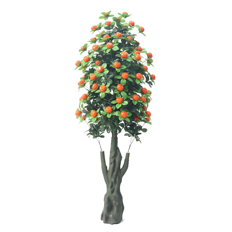 Árbol frutal artificial, naranja con frutas