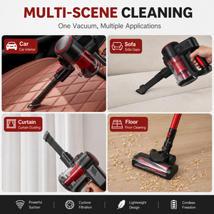 OEM ODM Cordless Handheld <b>Vacuum</b> Cleaner BLDC Motor 12kPa Powerful Suction Rechargeable Stick <b>Vacuum</b> for Home & Car - Product Image 5