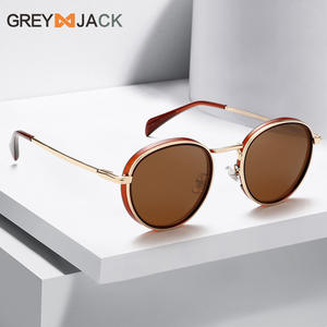 Gafas de Sol Redondas de Estilo Europeo Americano, Retro, Metálicas, Unisex, UV400, Polarizadas Tipo 3, Lentes TAC - Product Image 3