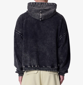 <span class=keywords><strong>Sudadera</strong></span> con Capucha Vintage Personalizada, <span class=keywords><strong>Sudadera</strong></span> con Capucha de Moda con Estampado Bordado en 3D, Logotipo Personalizado, Lavado Desgastado, Estilo Urbano para Hombre - Product Image 4