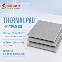 Coussin thermique en silicone 8 W/mK pour CPU et GPU, remplisseur de vide conducteur thermique pour la refroidissement des cartes graphiques d'ordinateurs portables