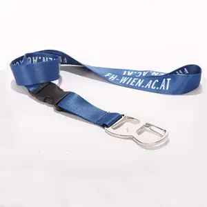 Groothandel Op Maat Warmteoverdracht Sublimatie Afdrukken Sleutelhanger Lanyard Voor Personeel ID-Kaart Met Logo