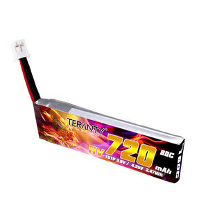 Teranty 720mAh 1S 3.8V 80C/160C แบตเตอรี่ Lipo สำหรับ RC การจราจรเฮลิคอปเตอร์ของเล่นรุ่น FPV โดรนทางอากาศกล้องแบตเตอรี่ลิเธียม - Product Image 4