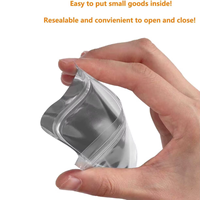 Sacs refermables en aluminium transparents avec dos argenté, pochettes à fermeture éclair, sacs autoportants, sacs aluminisés transparents et opaques