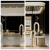 Kiosque de parfums et cosmétiques sur mesure |   Stand de vente de produits de beauté de luxe avec écran LED |   Conception et fabrication tout-en-un
