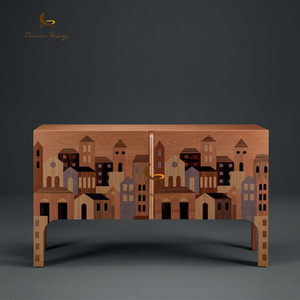 Modern Adjustable Height Customizable Home Furniture Designer Light Luxury Minimalist Artistic Wooden Living Room Cabinet - Product Image 2