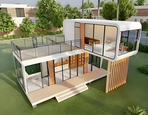 Cápsula de Oficina Prefabricada de Dos Pisos y Doble Capa, Modelo Apple, Casa Modular Prefabricada para Uso Doméstico - Product Image 3