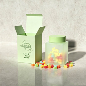 Pot en verre épais carré personnalisé anti-lumière 100/150/180 ml OEM ODM pour capsules de vitamines B, C, zinc, fer, et suppléments pour la santé intestinale - Product Image 1