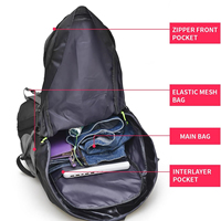 Sac à dos de ski 50L résistant à l'eau, léger, pour le sport de plein air, le camping, l'escalade, le ski, le cyclisme
