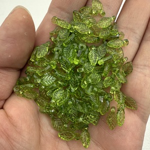 Acrylic Green <b>Leaf</b> Charms Irregular Etched Plastic Resin DIY Craft Jewelry Accessories - Product Image 4