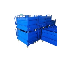 Bac à ferraille auto-vidant économique avec roulettes directionnelles pour le recyclage des déchets de pièces détachées d'usine