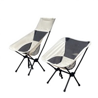 Chaise lune d'extérieur en maille respirante, chaise pliante portable à dossier haut, idéale pour la pêche, le camping en bord de mer et les pique-niques