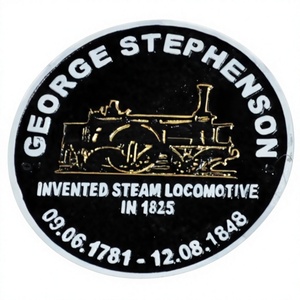 Plaque décorative ovale personnalisée George Stephenson, fabrication artisanale, à suspendre au mur, prix d'usine, faible MOQ - Product Image 1
