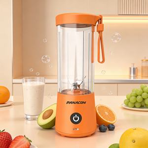 Licuadora Portátil de 400 ml Recargable por USB, 6 Cuchillas, Resistente, Libre de BPA, Apta para Alimentos, a Prueba de Fugas, Trituradora de Hielo, Resistente al Óxido, Modo Turbo - Product Image 1