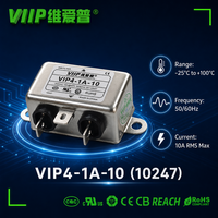 VIP4- 1A- 10(10247) Filter Saluran Listrik EMC Arus Terukur 10A untuk Peralatan Kontrol Otomasi RoHS REACH