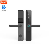 Cerradura Inteligente Tuya con Huella Dactilar Biométrica, Reconocimiento Facial, Entrada por Código, Wi-Fi, Almacenamiento en la Nube, Modelo F8 de Aleación de Aluminio