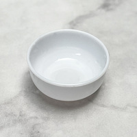 Mini bol noir de 3 cm pour maison de poupée, en PS brillant, imprimable, récipient alimentaire miniature, accessoire de jouet éducatif pour enfants