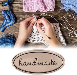 Sets Oval Shape Alloy Handmade Tags Light Gold Metal Tags For Crafts Hardware Clothing Jeans <b>Shoes</b> Bags Home <b>Decor</b> Jewelry - Product Image 4