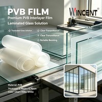 Film intercouche PVB WINCENT, haute résistance à la liaison, pour verre feuilleté architectural, balustrades, véranda, découpe