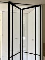 Portes pliantes en verre aluminium sur mesure, verre trempé, étanches, garantie 5 ans - Portes pliantes modernes pour usage intérieur