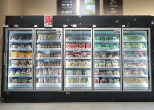 Congelatore Verticale a 4 Porte con Vetrina in Vetro per Supermercati, Raffreddamento ad Aria, Espositore Multideck Commerciale - Product Image 4