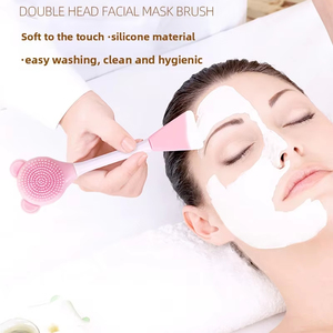 Dual-Head <b>Cubed</b> TPE Silicone Multi-Function DIY Film Conditioning Stick Beauty Tool for Face Cleaning and Wash Brush - Product Image 5