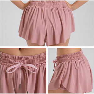 <span class=keywords><strong>2</strong></span> In 1 Flowy koşu Yoga şort kadın spor spor çocuk Biker kelebek şort tenis etek yaz gençlik kızlar Flowy şort - Product Image 6