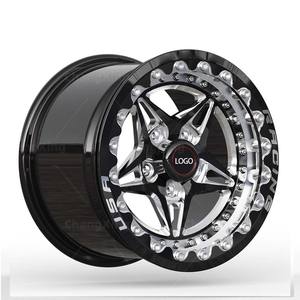 ล้ออัลลอยด์แบบหลอมโลหะคุณภาพสูงมีสองชิ้น15x10J สีดำ50 PCD 5X120 CB 70.3สำหรับ Pontiac GT0 2006 - Product Image 1