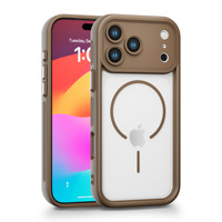Coque de téléphone antichoc en TPU+PC à aspiration magnétique, style Ins de luxe gaufré, avec dissipation thermique pour 18/17/16/15/Promax