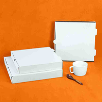 Boîte à gâteau en papier personnalisée avec logo imprimé pour boulangerie, dessert, cadeau, cupcake, pâtisserie, présentation en magasin et emballage alimentaire à emporter