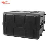 Boîte de rangement pour microphone de scène, en plastique PE noir, 19 pouces, 390 mm de profondeur, 2U, 3U, 4U, 6U, flight case