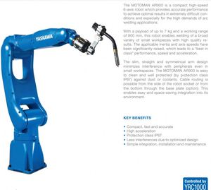 Robot pour applications de soudage avec certificat CE, bras robotique industriel Yaskawa Motoman - Product Image 2