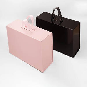 Özel siyah sert karton kutu katlanır manyetik hediye kutusu ambalaj için giysi - Product Image 2