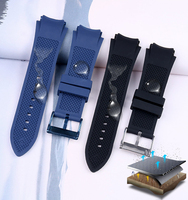 Correa de Reloj de Silicona de Lujo de Alta Calidad LAIHE, Banda de Reloj de Silicona para W0040G3 W0040G5 W0247G3, Tamaño 22 mm