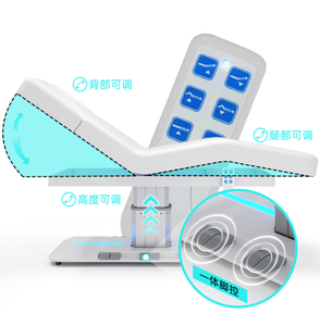 Nueva Cama de Masaje Eléctrica Ajustable, Moderna, de Acero Inoxidable Curvo, Plegable y Portátil, con Control de Pie Integrado, para Salón de Belleza - Product Image 6