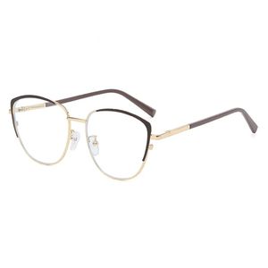 Lunettes anti-lumière bleue œil de chat pour hommes et femmes, monture en métal, lunettes optiques de mode, lunettes d'ordinateur, nouvelles lunettes anti-lumière bleue TR90 - Product Image 5