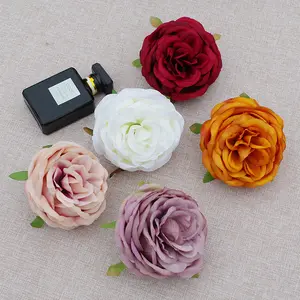 AF3507 Wholesale 9cm Phoenix rose head Artificial silk Flower Real Touch Wedding Decoration Flower Artificial flowers wall