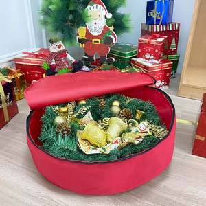 Bolsa de Almacenamiento de Lujo para Coronas Navideñas, Protector de Guirnaldas con Asa para Coronas Navideñas de Temporada - Product Image 3