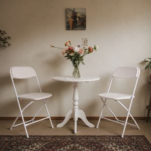 White Plastic <b>Folding</b> <b>Chair</b> Lightweight Modern Design Stackable <b>Folding</b> <b>Chair</b> Flat Back for Outdoor Use for Hotel School Park - Product Image 1