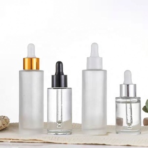 2026 Hot Sale 30ml <b>50ml</b> 60ml 80ml 100ml clear Color Round Cylinder Flat Shoulder Glass Dropper <b>Bottle</b> for Serum Essential Oil - Product Image 5