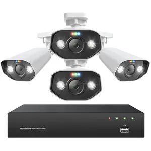 8CH 4K 8 채널 8mp 보안 카메라 시스템 야외 홈 PoE Nvr 키트 Cctv IP 카메라 감시 보안 카메라 시스템