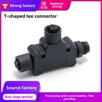 Connecteur étanche en plastique à trois voies de type T 2-5 Core NMEA2000 Aviation Plug pour Yacht 5A Courant nominal Boîtier en nylon